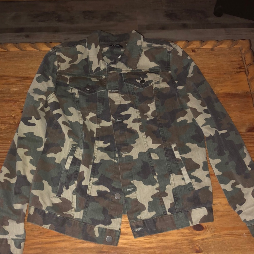 Camo denim jacket